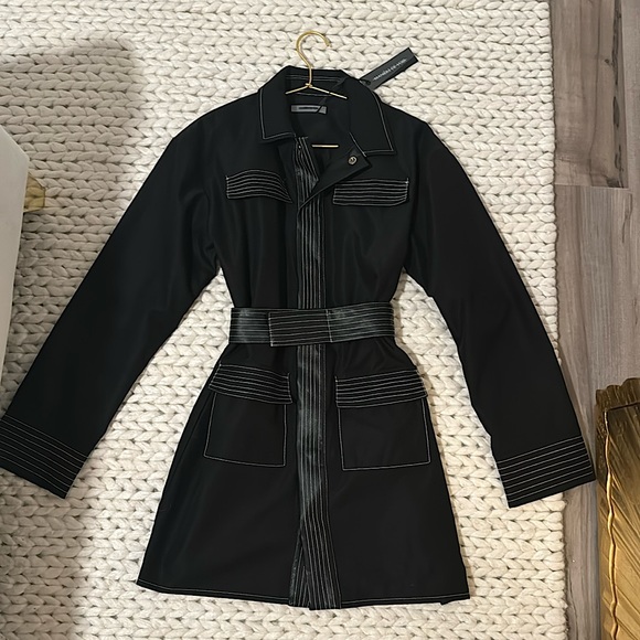Maniere De Voir Dresses & Skirts - MANIÉRE DE VOIR BLACK LONG SLEEVE MINI DRESS SIZE 0 **TAGS STILL ATTACHED**